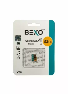 کارت حافظه Bexo MicroSD مدل U3 V30 Class 10 سرعت 100MB/s ظرفیت 32 گیگابایت