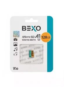 کارت حافظه Bexo MicroSD مدل U3 V30 Class 10 سرعت 100MB/s ظرفیت 128 گیگابایت