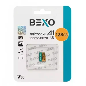 کارت حافظه Bexo MicroSD مدل U3 V30 Class 10 سرعت 100MB/s ظرفیت 128 گیگابایت