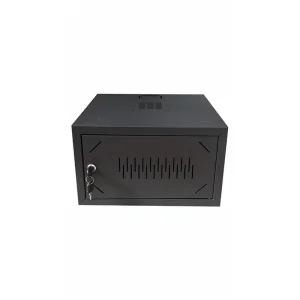 رک دیواری ۴ یونیت FMJ با عمق ۳۸ سانتی‌متر مناسب مودم و DVR