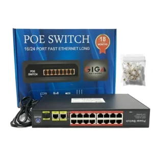 سوئیچ‌ شبکه ۱۶ پورت poe برند گیگا