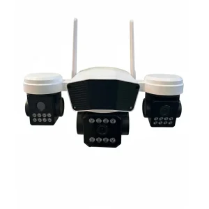 دوربین مینی اسپید سیم‌کارتی سولار سه لنز چرخشی – Mini PTZ Solar Triple-Lens 4G/WiFi Camera