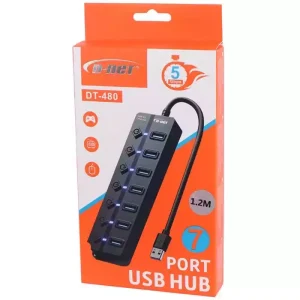هاب USB هفت پورت افزایش ظرفیت و انتقال سریع داده در پاکسد