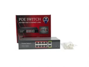 سوئیچ 8 پورت poe سرعت ۱۰/۱۰۰+ دو آپلینک گیگ برند گیگا