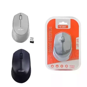 موس بی سیمD‑NET مدل DT27 با اتصال وایرلس ۲٫۴ گیگاهرتز، طراحی ارگونومیک، سنسور دقیق و باطری قابل تعویض برای کار روزانه و اداری