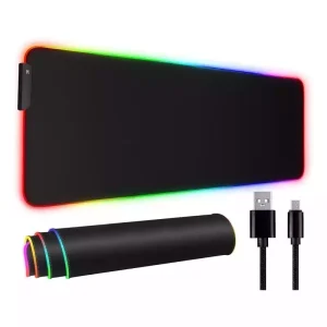 پد موس اپتیکال گیمی 30×70 RGB با نورپردازی رنگارنگ، سطح دقیق و ضد لغزش، گزینه‌ای عالی برای گیمرها و کاربران حرفه‌ای است.