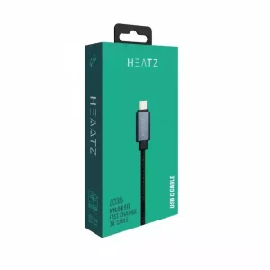 کابل شارژ اندروید Type-C برند HEATZ مدل Z035 را با قابلیت فست شارژ 3 آمپر
