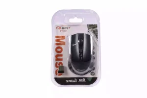 موس بی‌ سیم D-NET مدل DT211 مشکی – طراحی ارگونومیک، اتصال وایرلس 2.4GHz، مناسب برای لپ‌تاپ و کامپیوتر