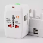 تبدیل ۳ به ۲مسافرتی همه کاره با محافظ نوسان و USB، سازگار با دوشاخه‌های جهانی