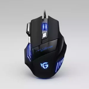 موس سیم‌دار گیمینگ مدل X6 با طراحی ارگونومیک، نور LED آبی و ۶ کلید عملکردی – مناسب برای بازی، کار و وب‌گردی روزانه، محصول فروشگاه پاکسد