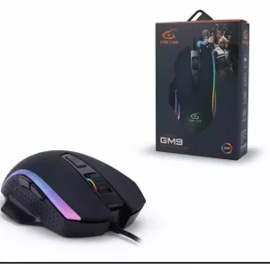 موس سیم‌ دار گیمینگ FIRE CAN GM9 | نورپردازی RGB | ۶ کلید قابل برنامه | کابل بافت دار
