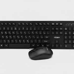 نمای بالا از ست کیبورد و موس وایرلس D-NET DT1403 با طراحی زیبا و چیدمان استاندارد کلیدها